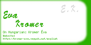 eva kromer business card