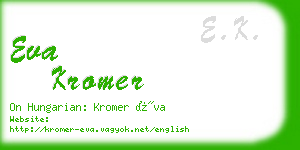 eva kromer business card